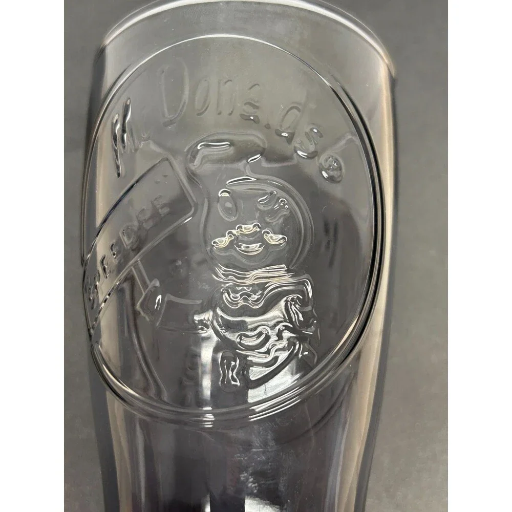 Vtg 1955 McDonald's Purple Drinking Glasses Speedee Embossed 12Oz Set Of 2
